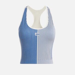 Kith x Wilson Blue and White Striped Crop Tank Top Size X-Large Gently Used